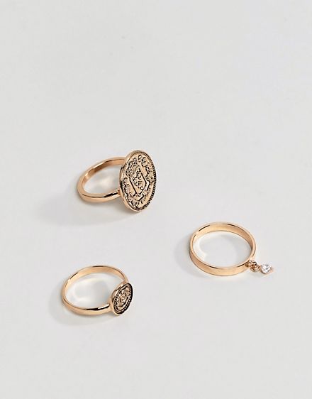 Aldo Gold Coin Rings