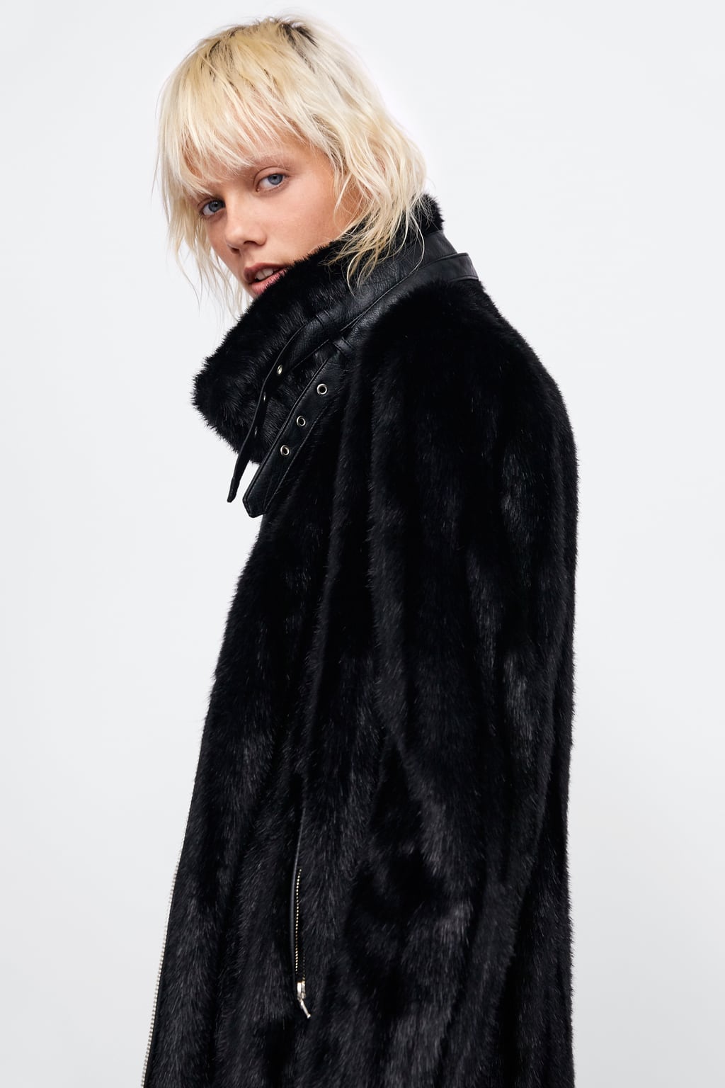 Zara Faux Leather Biker Jacket